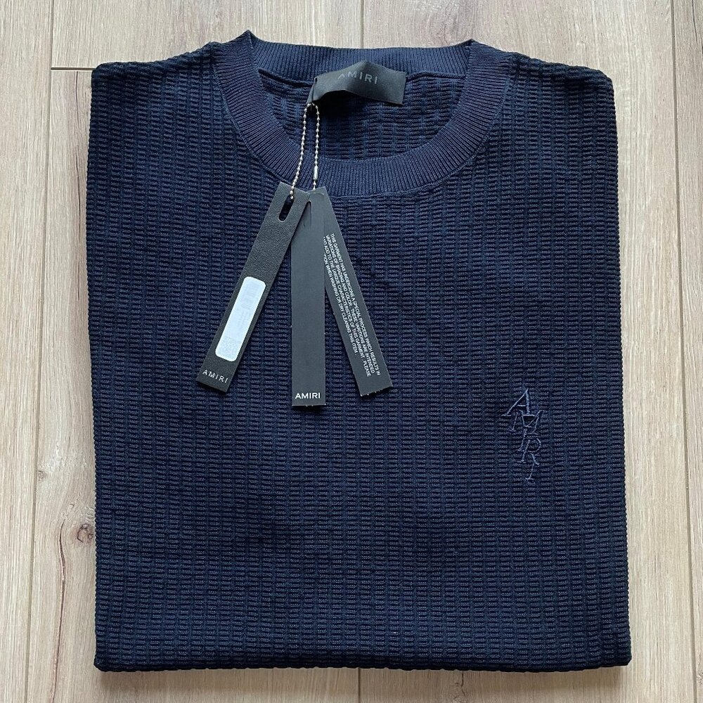 Amiri Men Knit Casual T-shirt Large Size